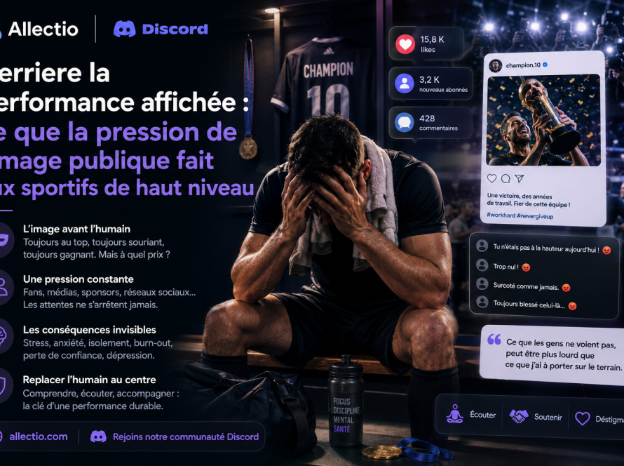 Derriere la performance affichee : ce que la pression de l’image publique fait aux sportifs de haut niveau