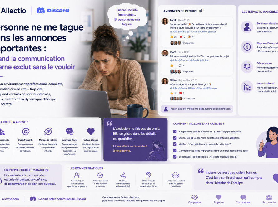 Personne ne me tague dans les annonces importantes : quand la communication interne exclut sans le vouloir