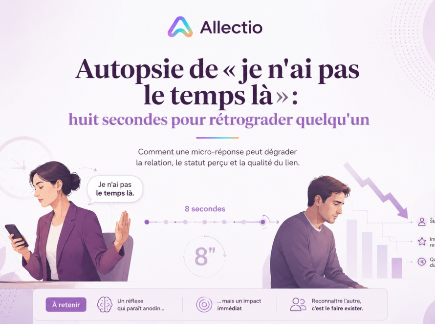 Autopsie de « je n’ai pas le temps là » : huit secondes pour rétrograder quelqu’un