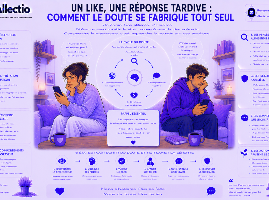 Un like, une réponse tardive : comment le doute se fabrique tout seul